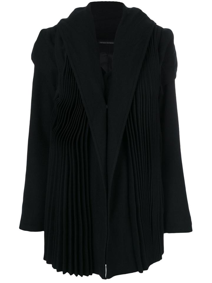 Yohji Yamamoto Tailored Pleated Coat - Black