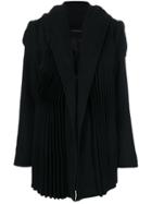 Yohji Yamamoto Tailored Pleated Coat - Black