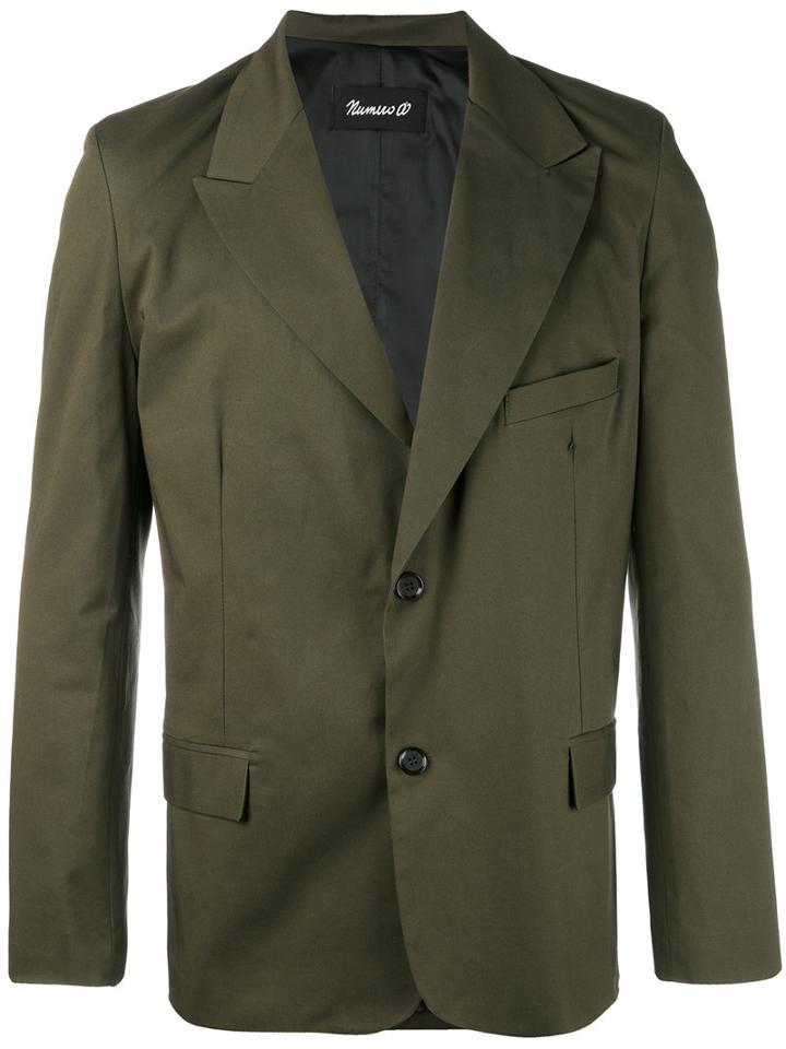 Numero00 - Tailored Jacket - Men - Cotton/spandex/elastane - 48, Green, Cotton/spandex/elastane