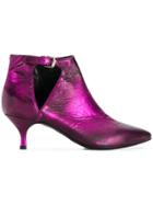 Strategia Pointed Toe Booties - Pink & Purple