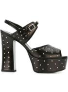 Saint Laurent Candy Sandals, Women's, Size: 38.5, Black, Leather