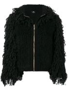 Elisabetta Franchi Shaggy Jacket - Black