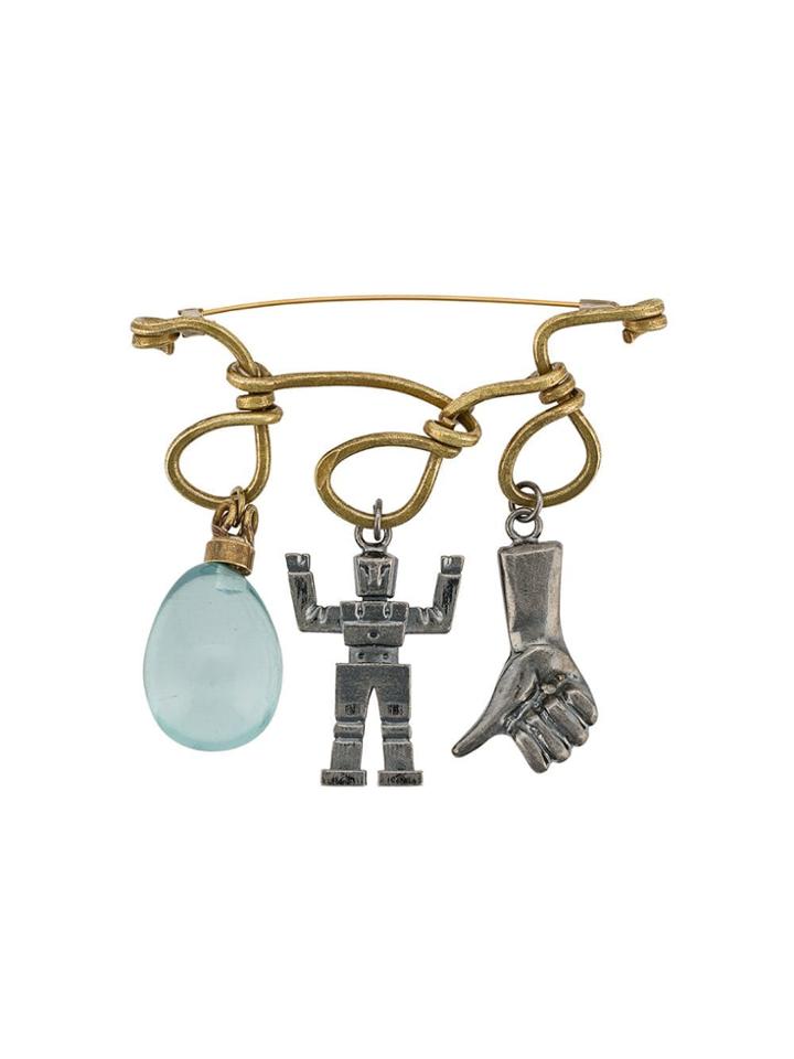 Marni Multi Pendants Brooche - Gold