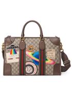 Gucci Leather Courrier Gg Supreme Duffle Bag - Nude & Neutrals
