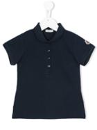 Moncler Kids - Embroidered Logo Polo Shirt - Kids - Cotton/spandex/elastane - 8 Yrs, Blue