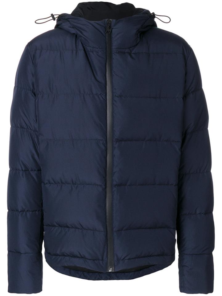 Msgm Hooded Down Jacket - Blue