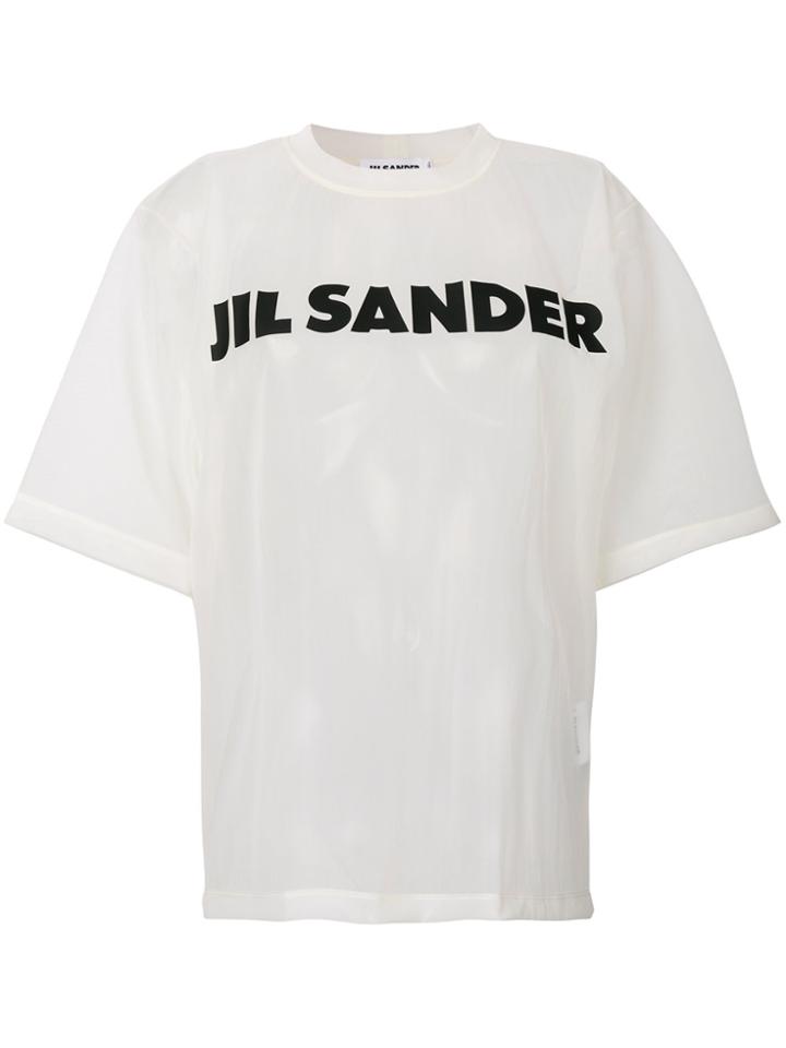 Jil Sander Sheer Logo Patch T-shirt - White