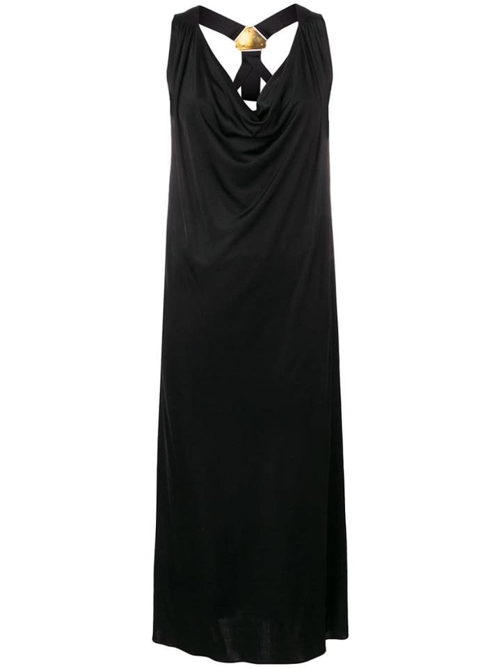 Versus Back Logo Plaque Dress - Black