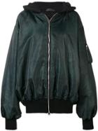 Barbara Bologna Loose Elongated Bomber Jacket - Green