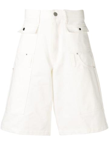 Jacquemus Men Flap Pockets Bermuda Shorts - White