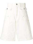 Jacquemus Men Flap Pockets Bermuda Shorts - White