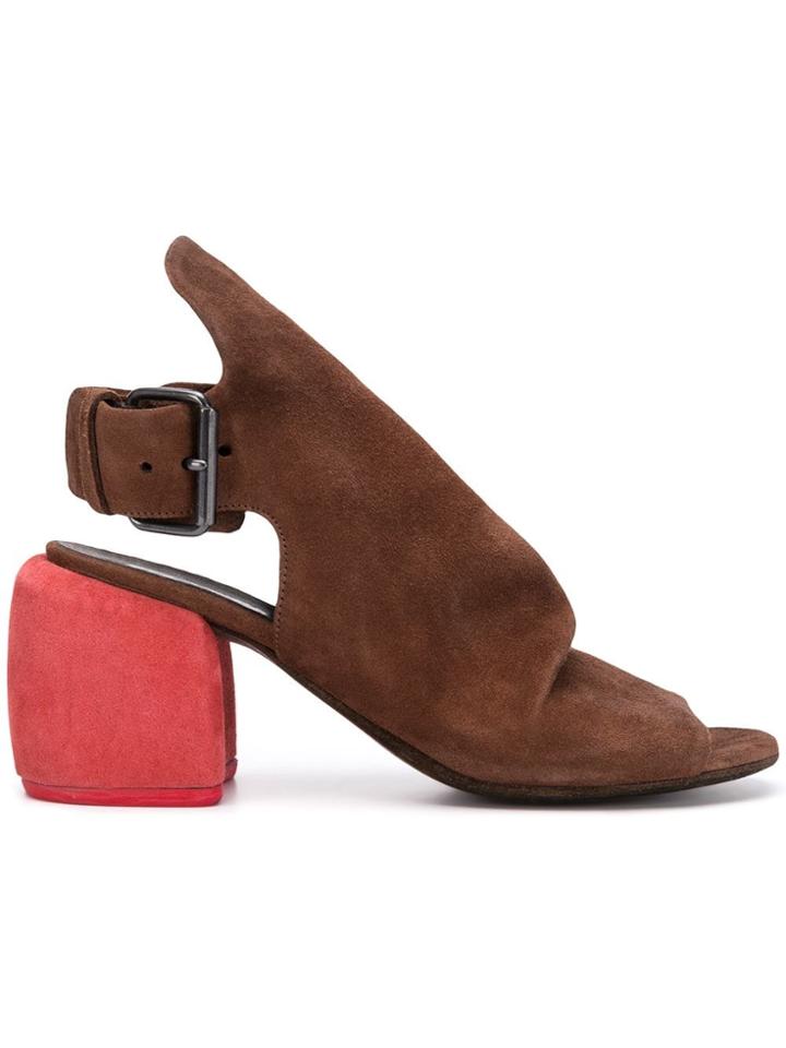 Marsèll Contrast Heel Sandals - Brown