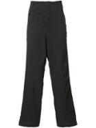 Uma Wang Drop-crotch Trousers, Men's, Size: Medium, Black, Linen/flax/polyester
