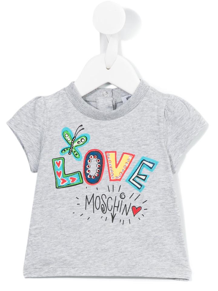 Moschino Kids - Flower Power T-shirt - Kids - Cotton/spandex/elastane - 18-24 Mth, Grey