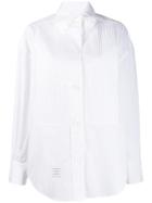 Thom Browne Pleated Poplin Shirt - White