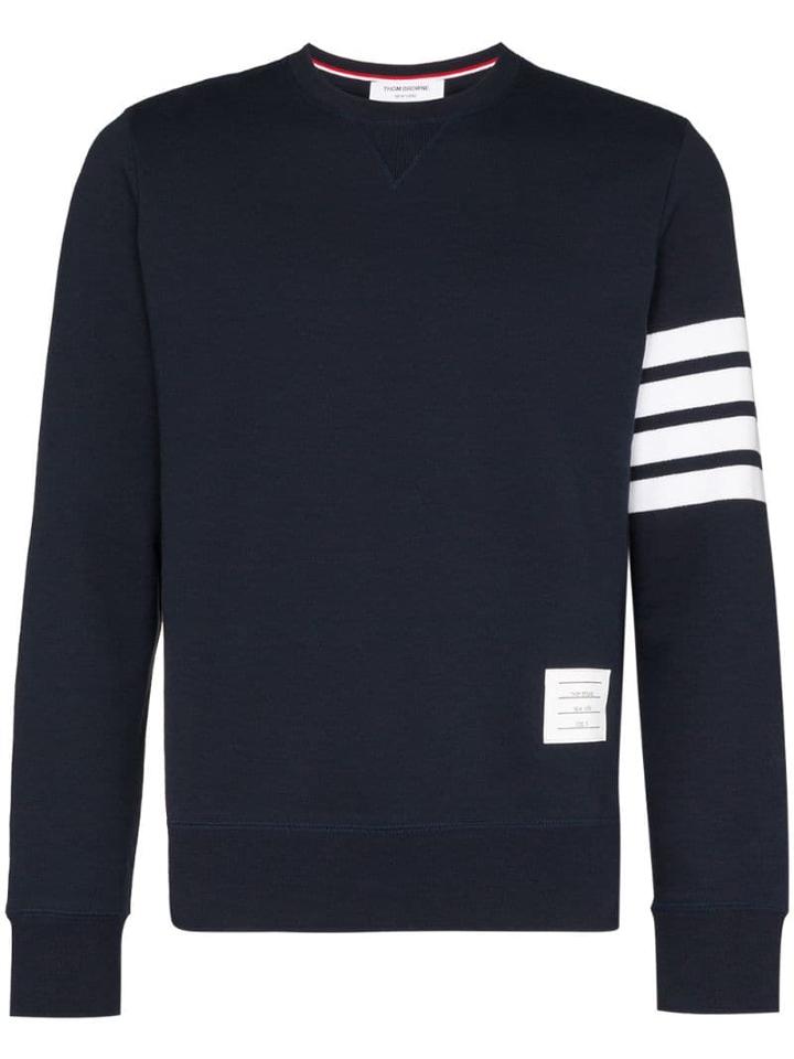 Thom Browne Logo-patch Sweatshirt - Blue