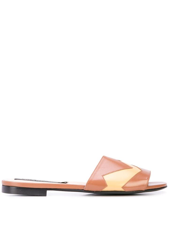Alberto Fermani Slip-on Low-heel Sandals - Brown