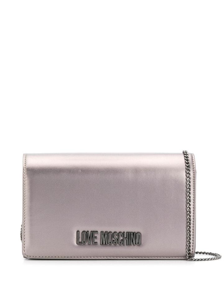 Love Moschino Logo Cross-body Bag - Grey