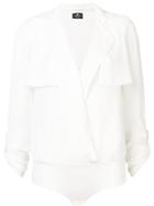 Elisabetta Franchi Shirt Style Bodysuit - White