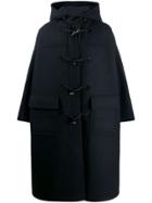 Fumito Ganryu Oversized Duffle Coat - Black