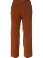 Joseph Cropped Knitted Trousers - Brown