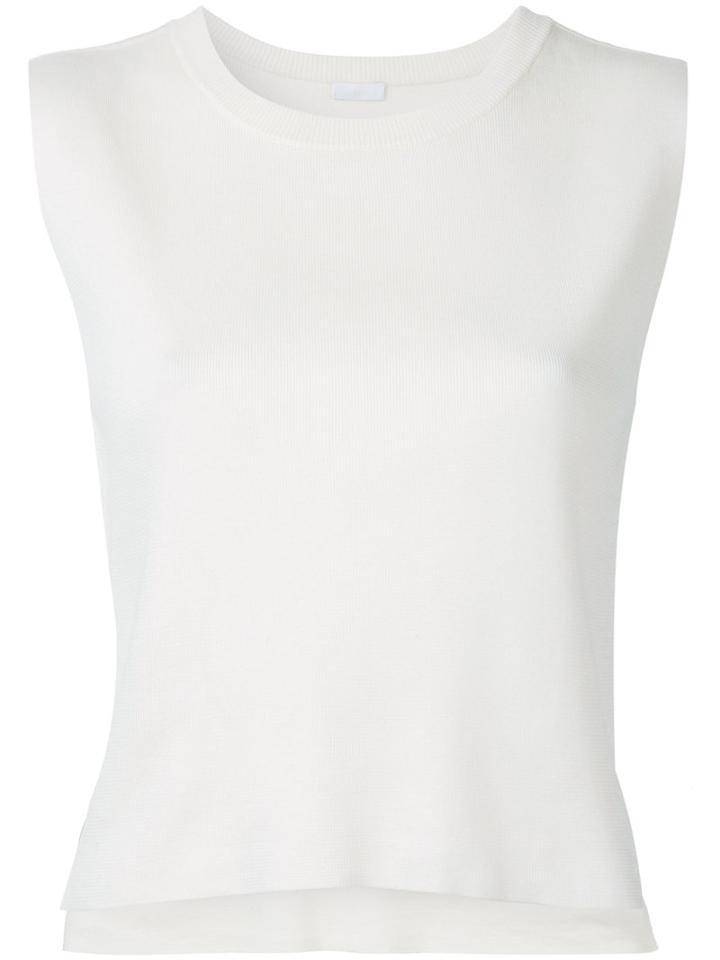 Rito Ribbed Trim Top, Women's, Size: 38, White, Cotton