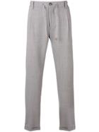 Eleventy Slim Fit Drawstring Tailored Trousers - Grey