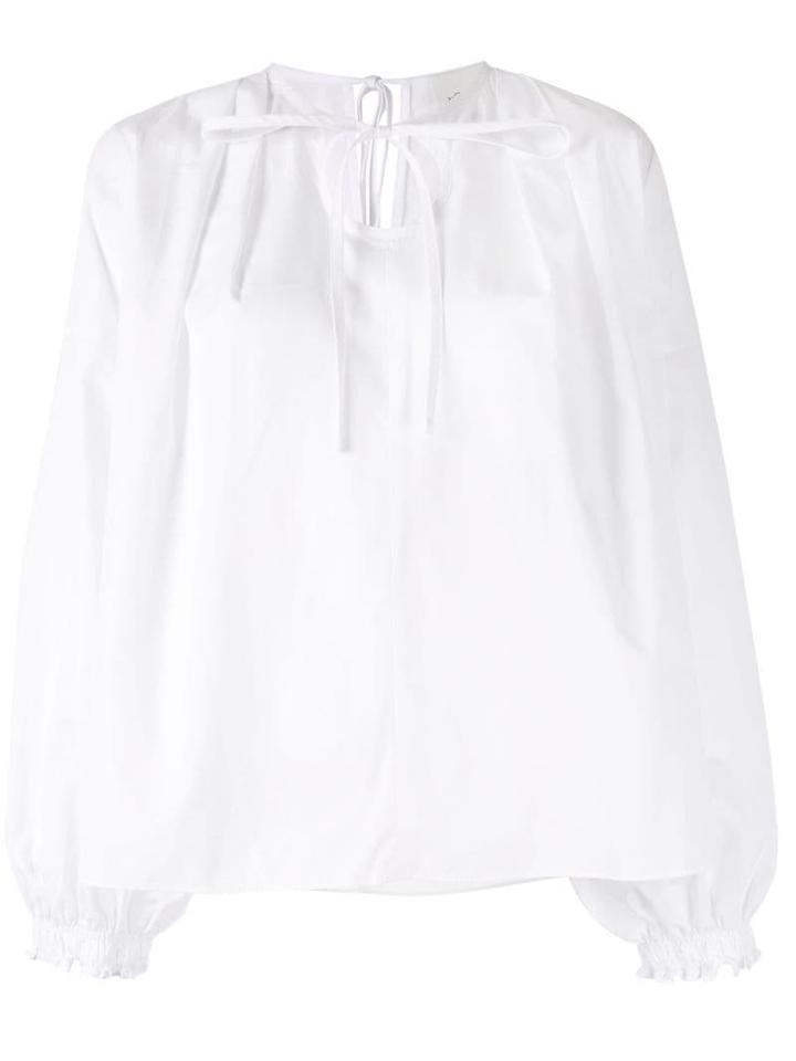 3.1 Phillip Lim Long Sleeve Cutout Poplin Blouse - White