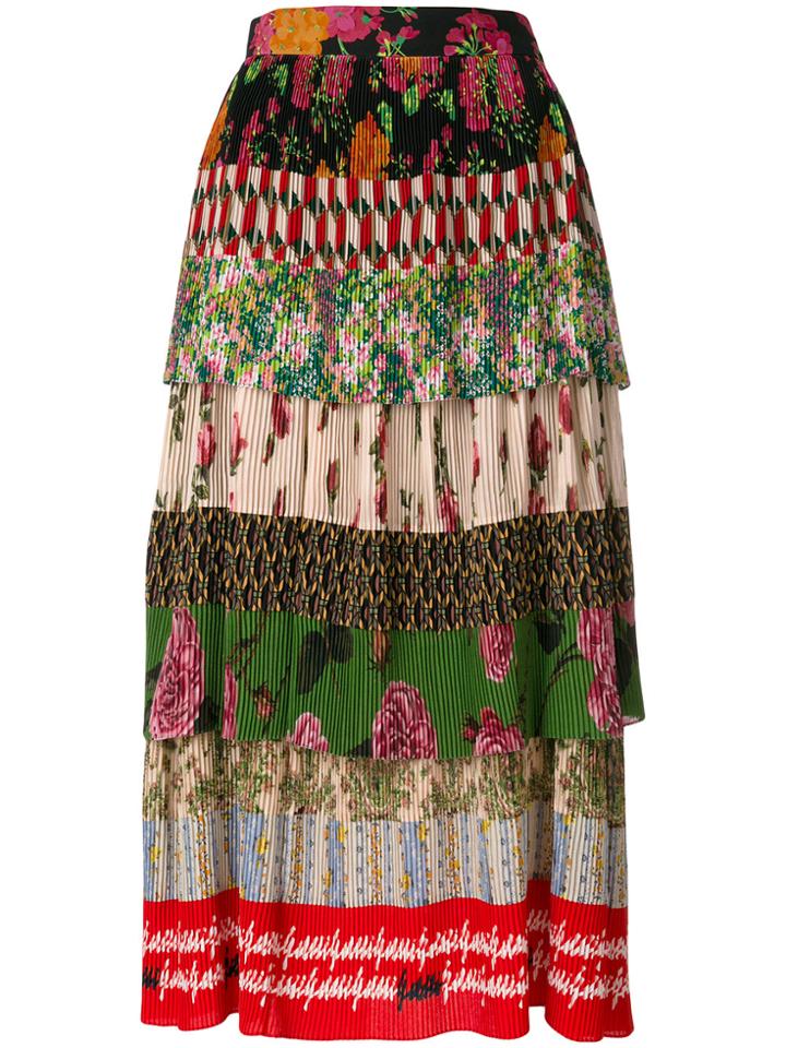 Gucci Acid Bloom Print Plissé Skirt - Multicolour