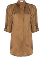 Rejina Pyo Scarf Detail Shirt - Brown