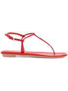 Prada T-bar Sandals - Red