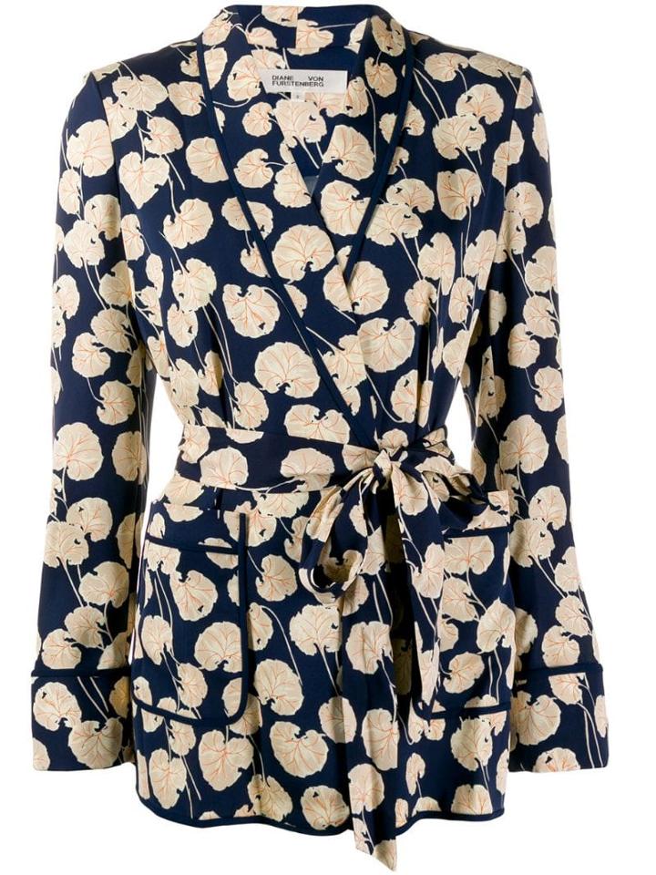Diane Von Furstenberg Wrap Jacket - Blue
