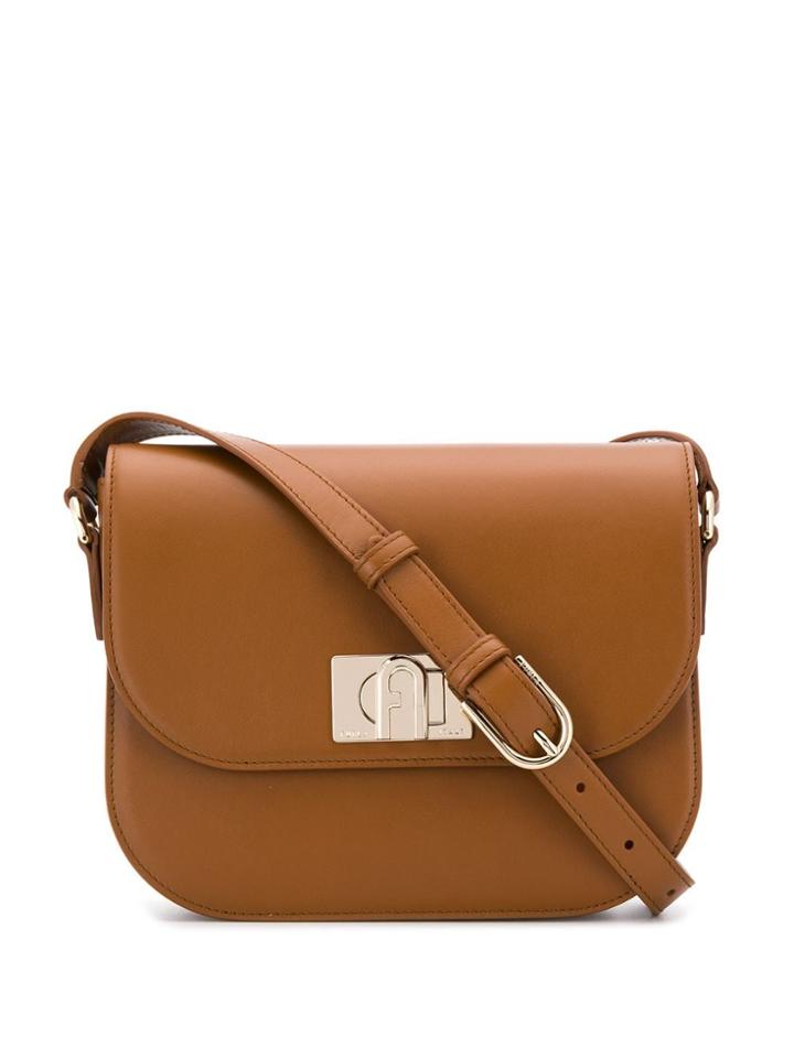 Furla 1927 Flap Crossbody Bag - Brown