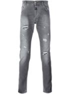 Philipp Plein Super Straight Cut Jeans, Men's, Size: 29, Grey, Cotton/polyester