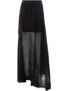 Lost & Found Ria Dunn Semi-sheer Draped Skirt - Black