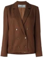 Jean Louis Scherrer Vintage Double Breasted Jacket, Women's, Size: Medium, Brown