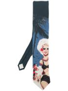 Prada Beach Girl Print Tie - Grey