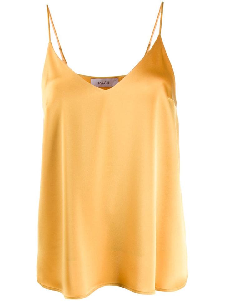 Racil V-neck Drape Vest - Yellow