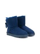 Monnalisa Faux Fur Lined Boots - Blue