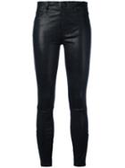 J Brand Mid Rise Skinny Trousers, Women's, Size: 26, Black, Lamb Skin