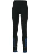 No Ka' Oi Denim Detail Leggings - Black