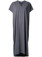 08sircus - V Neck Jersey Dress - Women - Cotton - 36, Grey, Cotton