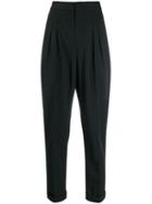 Isabel Marant High-waist Pleated Trousers - Black