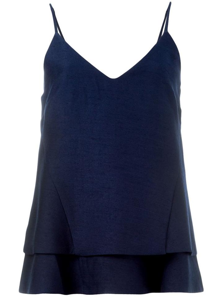 C/meo Flared Sleeveless Top, Women's, Size: Medium, Blue, Polyester