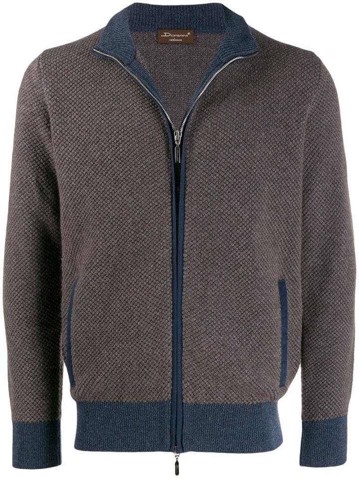 Doriani Cashmere Zipped Sweater - Brown