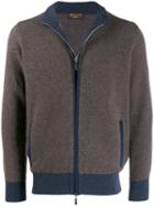 Doriani Cashmere Zipped Sweater - Brown