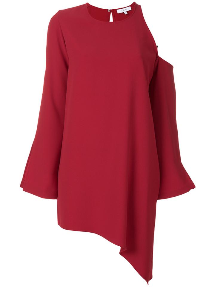Iro Cold Shoulder Asymmetric Dress - Red