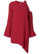 Iro Cold Shoulder Asymmetric Dress - Red