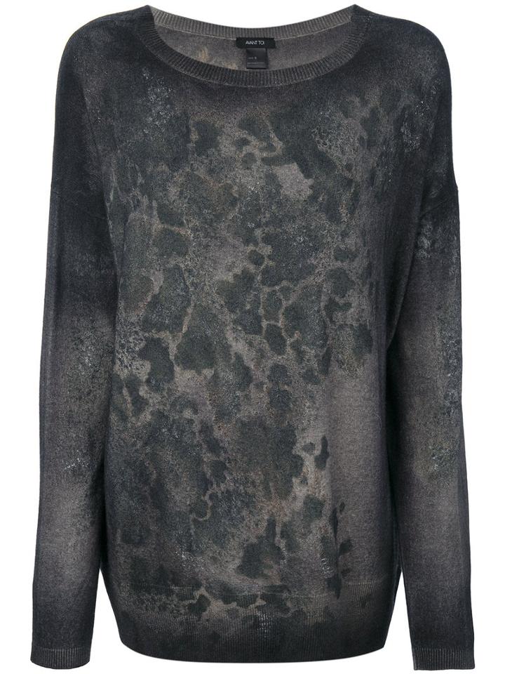 Avant Toi - Abstract Pattern Slim-fit Jumper - Women - Cashmere - L, Grey, Cashmere