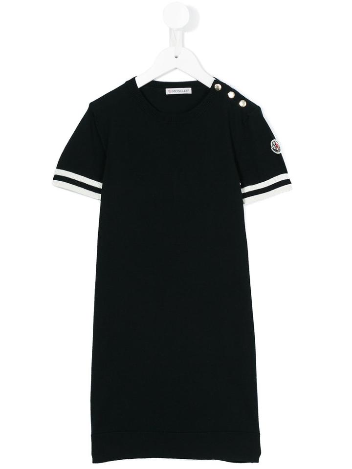 Moncler Kids - Short-sleeved Dress - Kids - Cotton - 8 Yrs, Blue